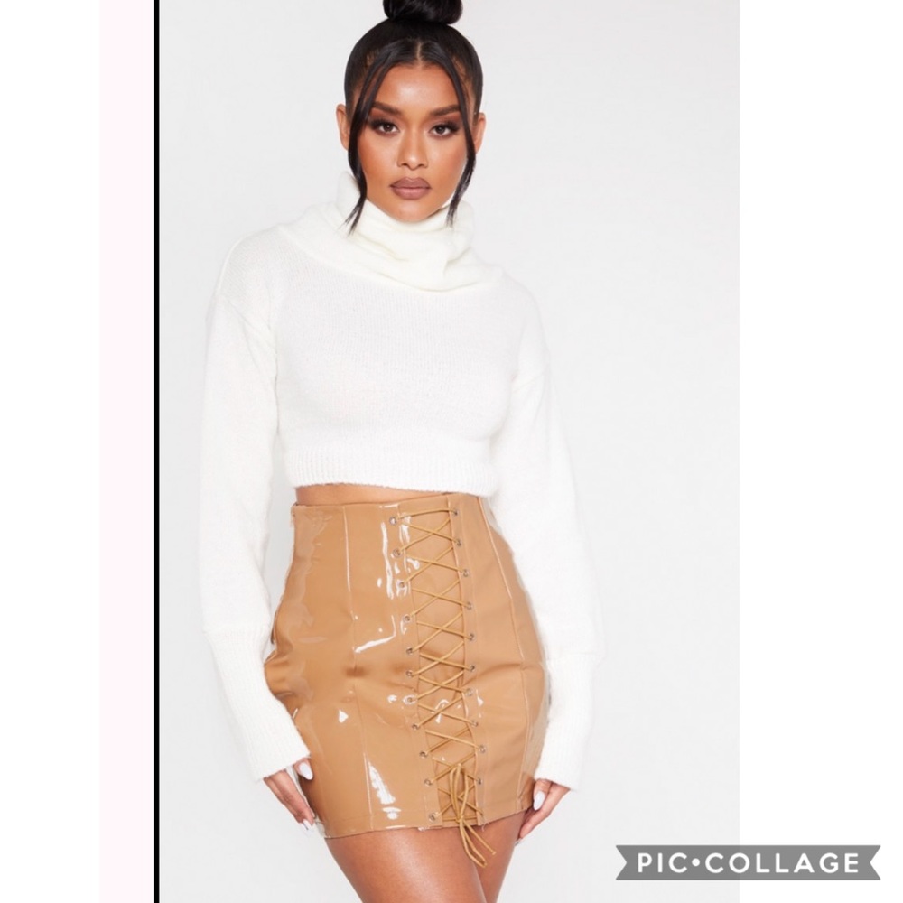 Caramel Vinyl Skirt